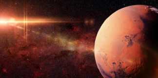 Planeten Mars djup