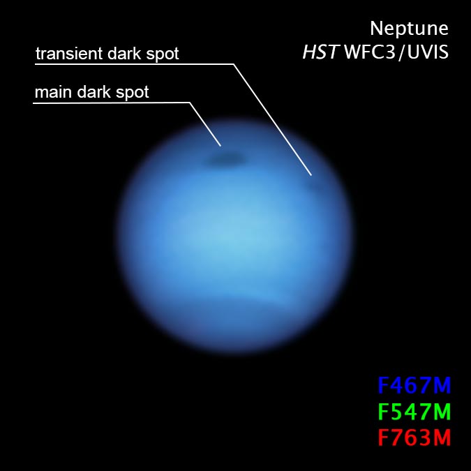 Planeet Neptunus stormrichting