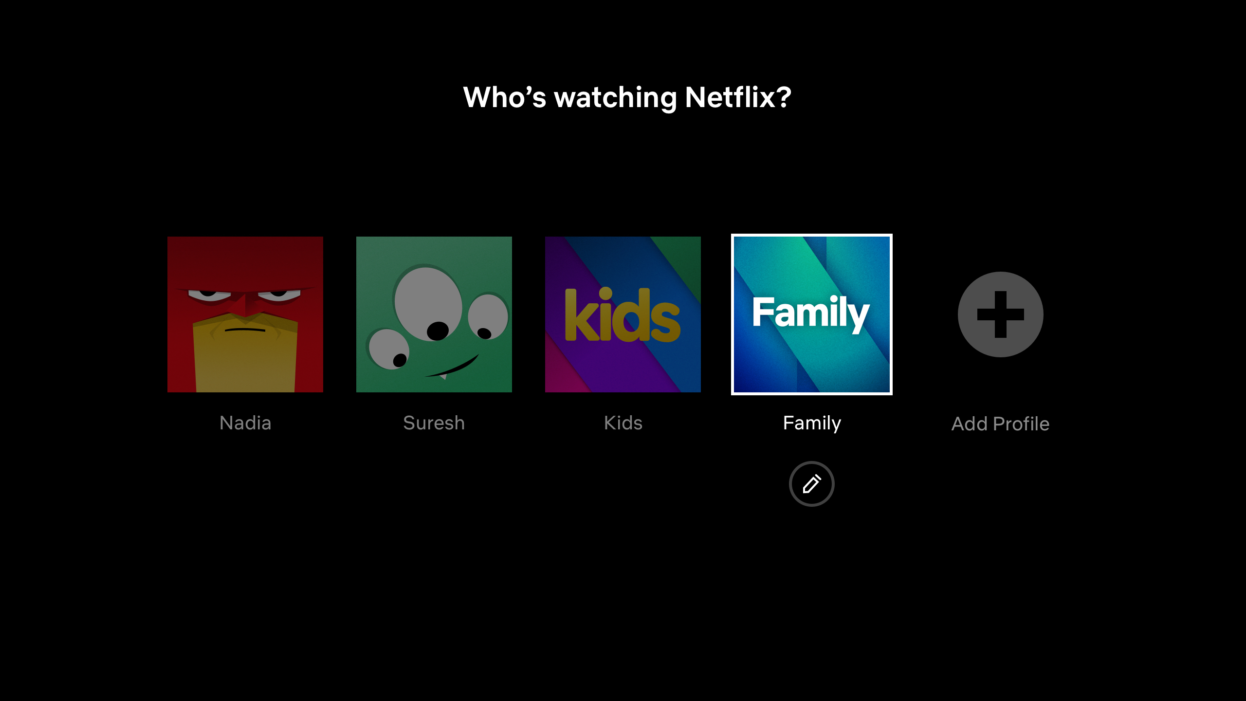 netflix familie profil