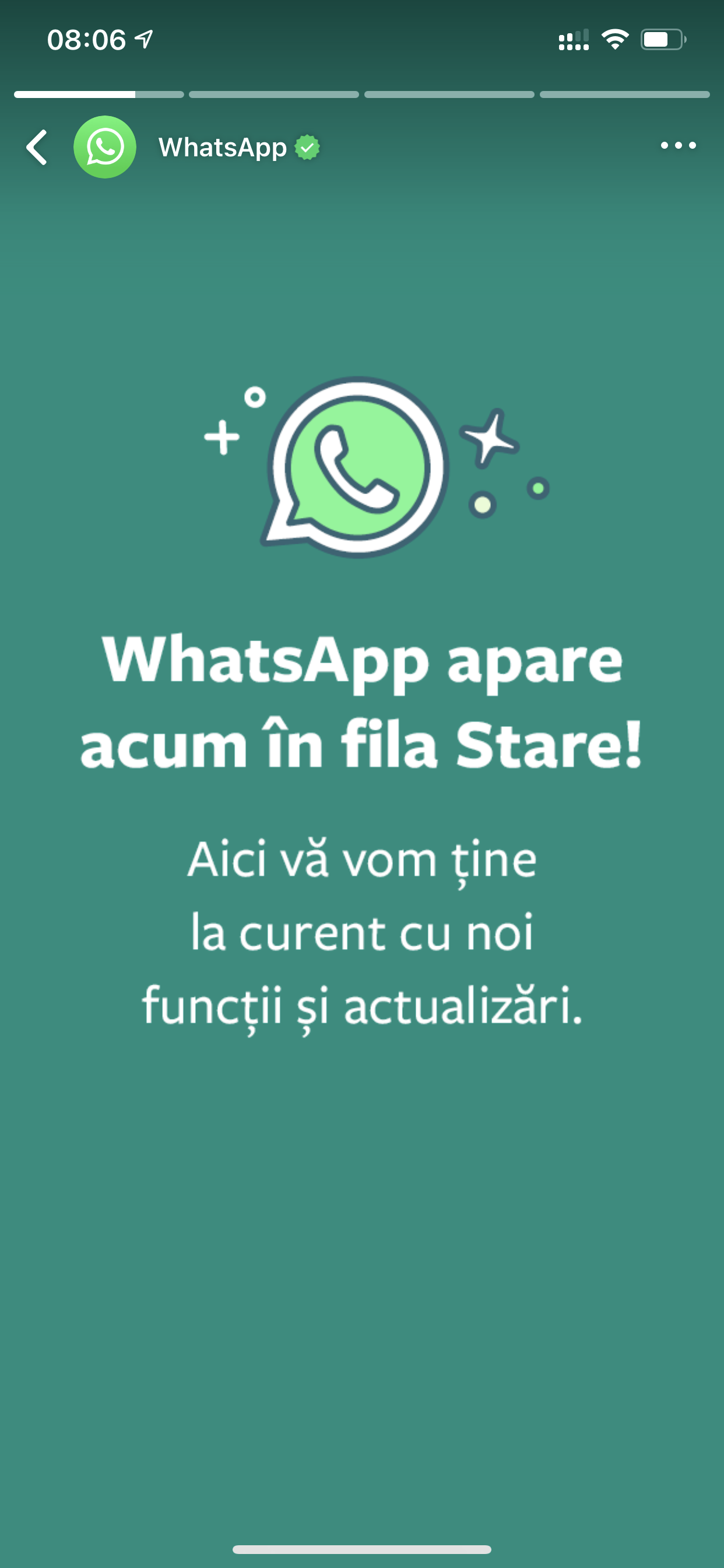 Estado forzado de whatsapp
