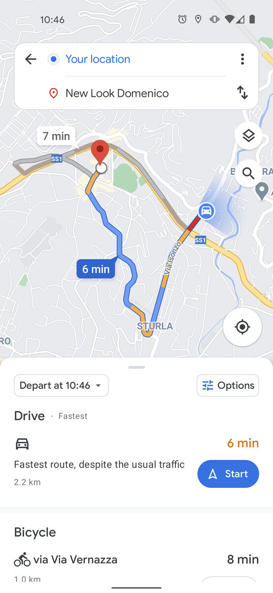 Google Maps Schimbare de interfata pentru navigarea ghidata poza