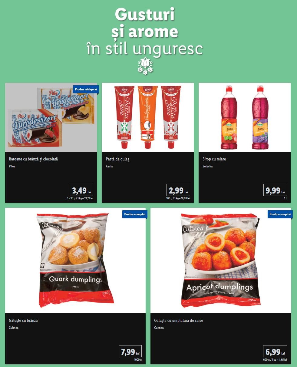 LIDL Romania unguents produkter