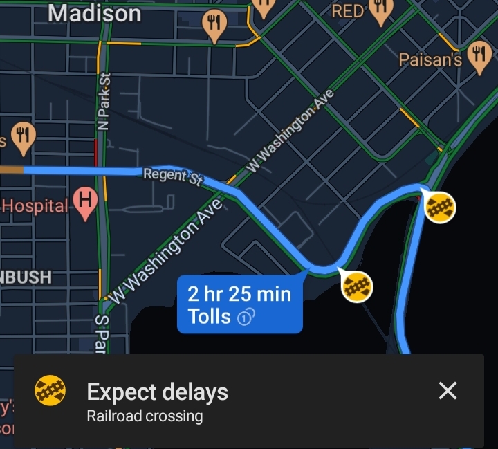 Google Maps cale ferata trecere