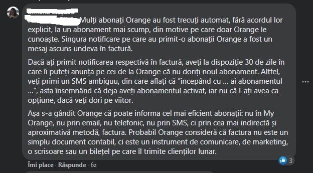 Orange fortare migrarea