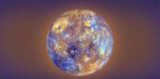 Planeten Merkurius mellanliggande
