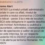 RO-ALERT alerte localitati scenariu rosu brasov