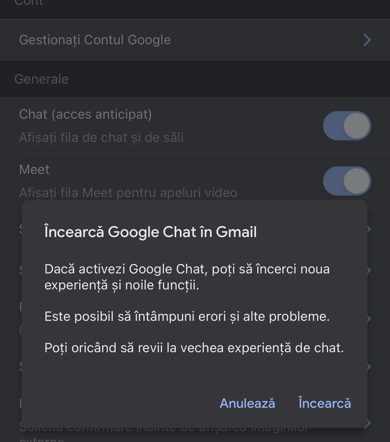 GMAIL-chat iPhone Android