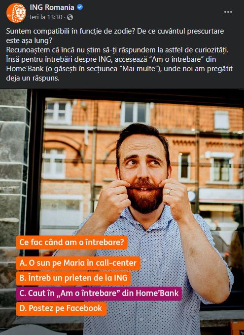 ING Bank raspunsuri aplicatie