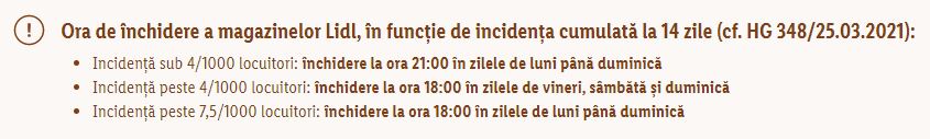 LIDL Romania incidenta inchidere