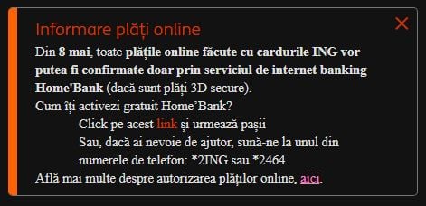 ING Bank restringe los pagos en línea