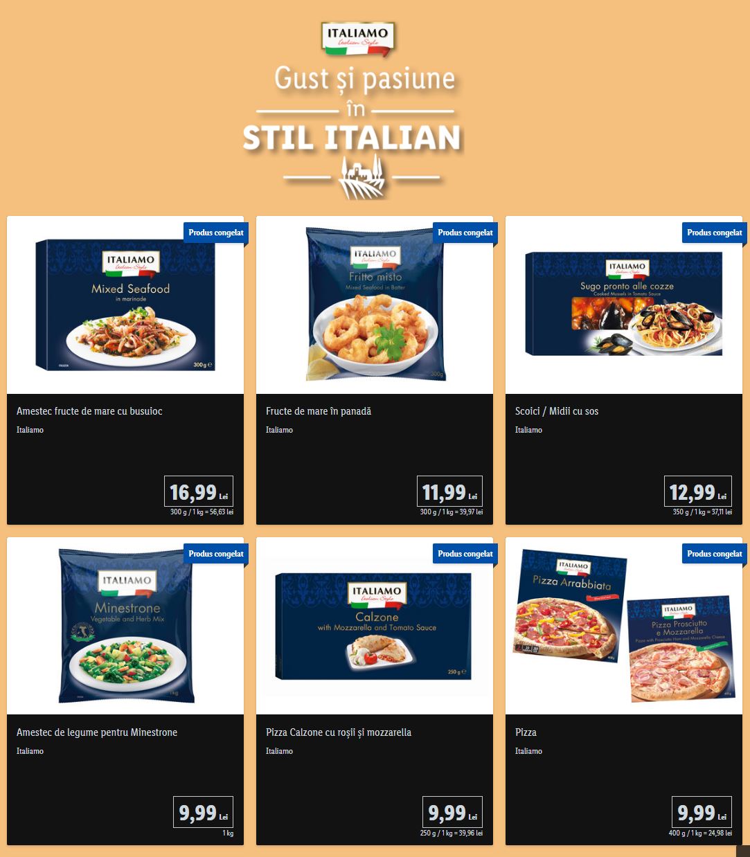 LIDL Roemenië Mediterrane Italianen