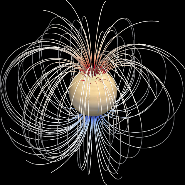 Symetria pola magnetycznego planety Saturn