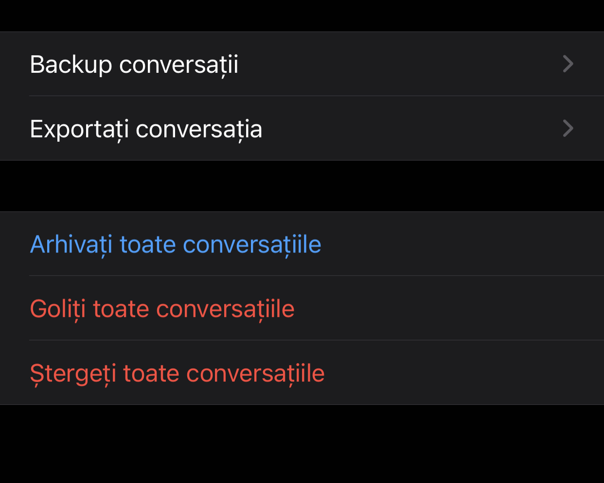 WhatsApp empty conversations