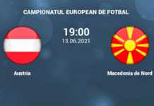Austria - Macedonia de Nord LIVE PRO TV EURO 2020