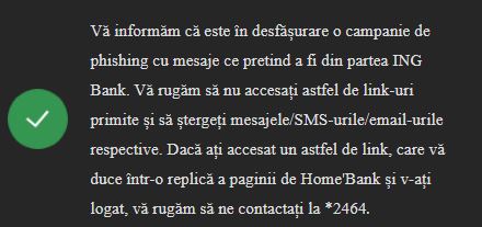 ING Bank clona alerta