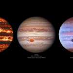 Planet Jupiter ultraviolet infrarød