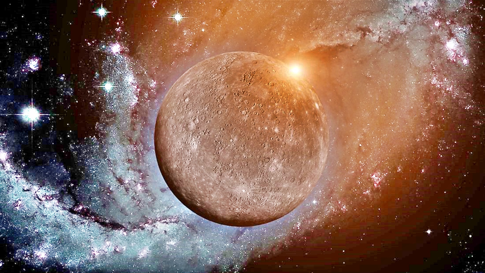 Gefrorener Planet Merkur