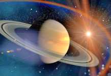 Planeta Saturn simetrie
