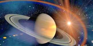 Planeta Saturn simetrie