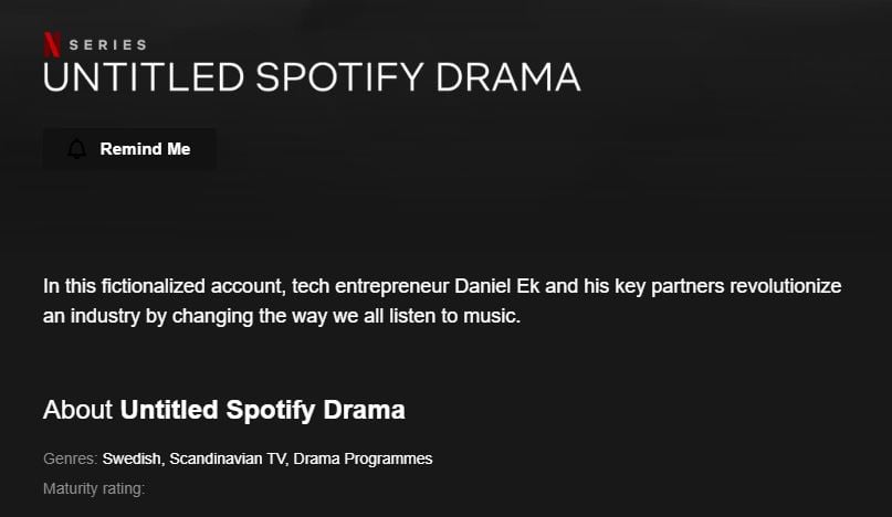 Serie Spotify di netflix