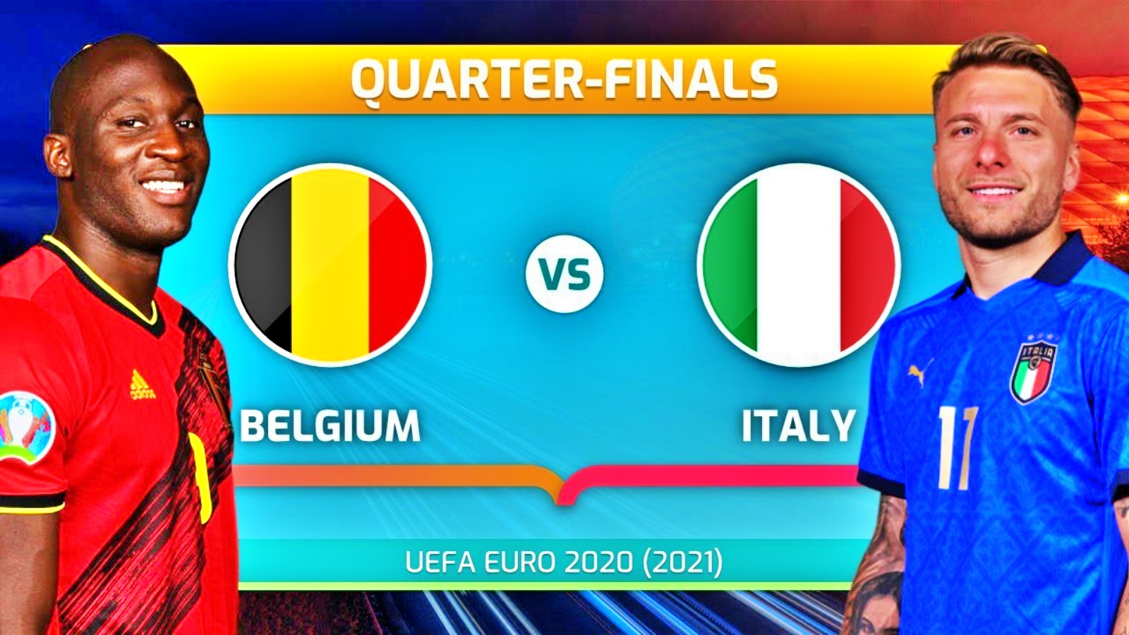 BELGIO-ITALIA PRO TV LIVE EURO 2020