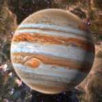 The planet Jupiter vapors