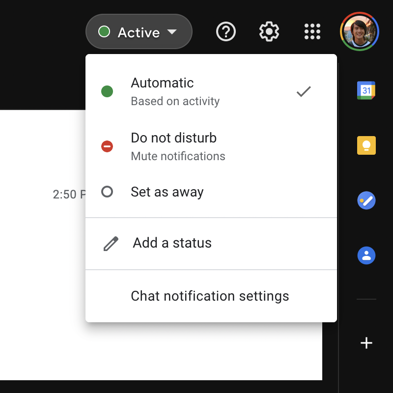 GMAIL status web