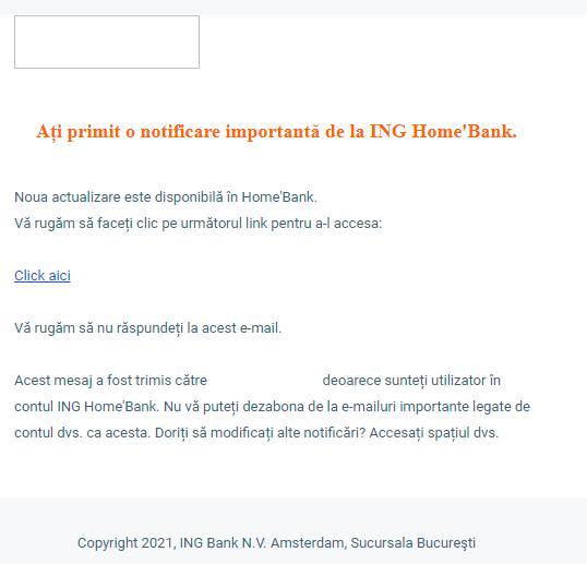 Phishing-Benachrichtigungen der ING Bank