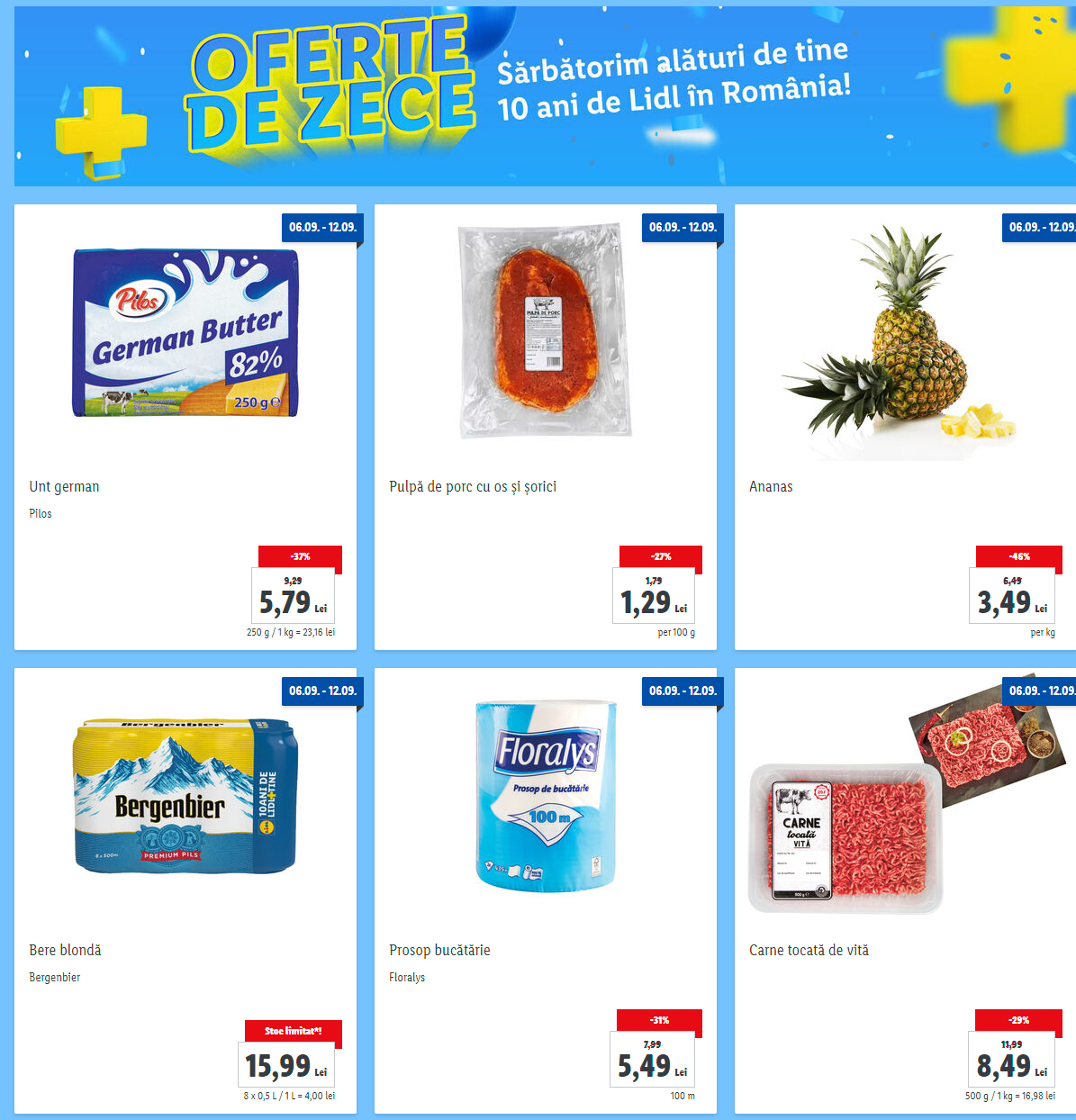 LIDL Roemenië jubileumaanbiedingen