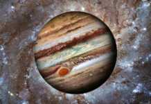 Planeta Jupiter infrarosu