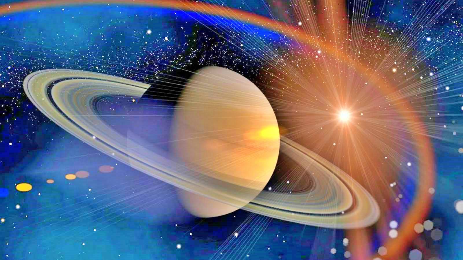 Der Planet Saturn ist eine Schlange