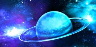 The planet Uranus eclipses