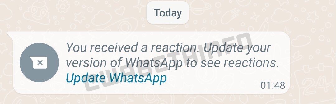 WhatsApp reactii conversatii