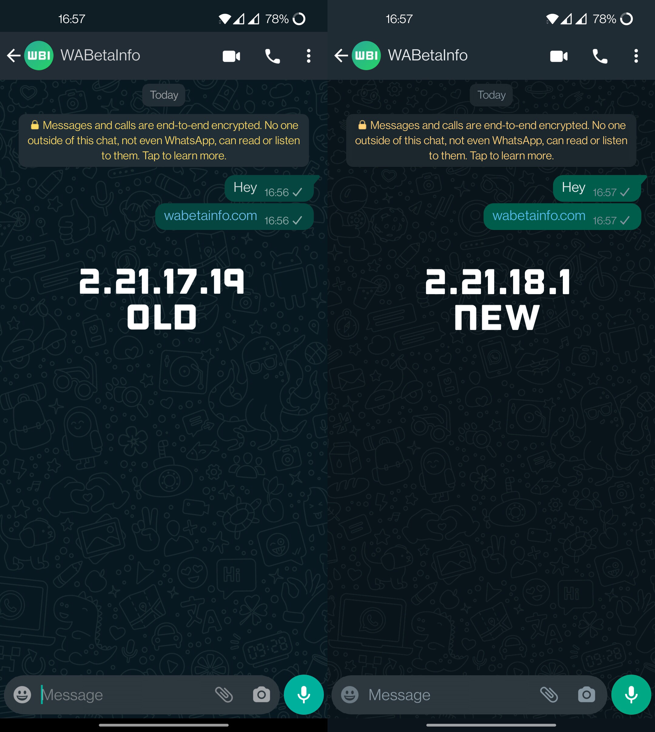 WhatsApp color scheme