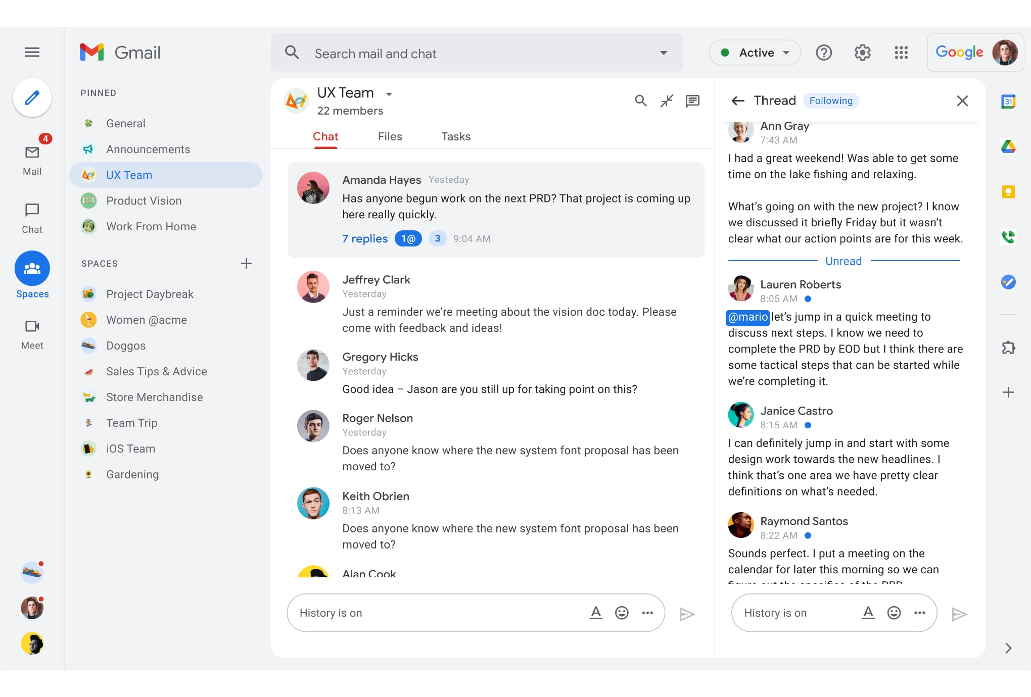 GMAIL kan telefoongesprekken en video-ontwerp starten en accepteren