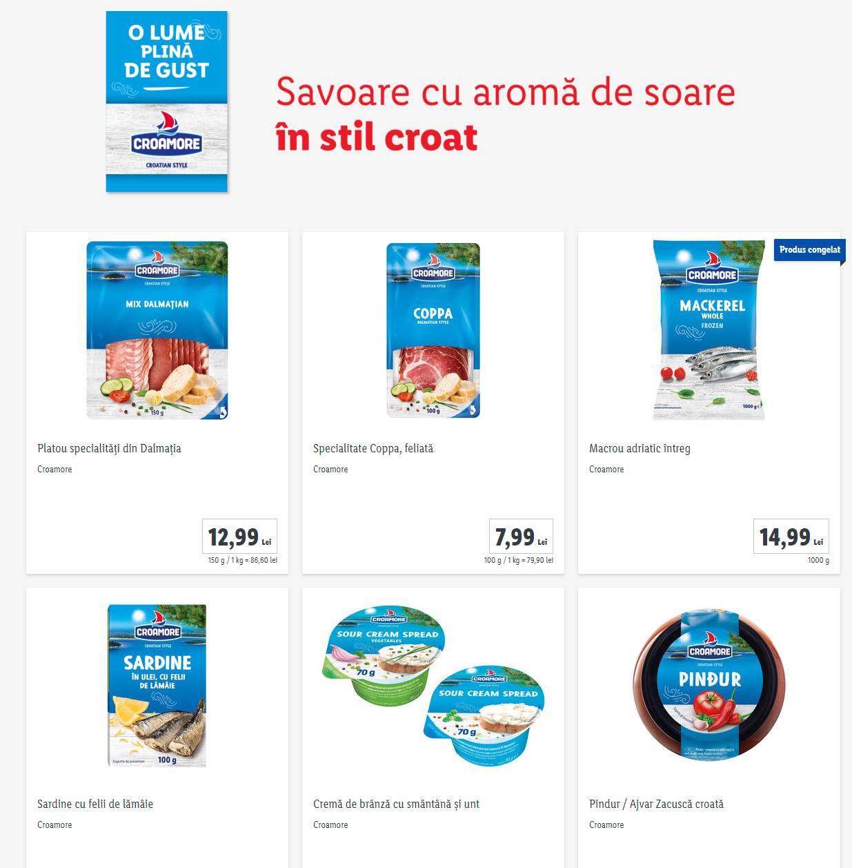 LIDL Roemenië Kroatische producten