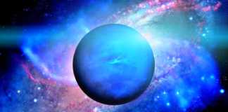 The planet Neptune orbits