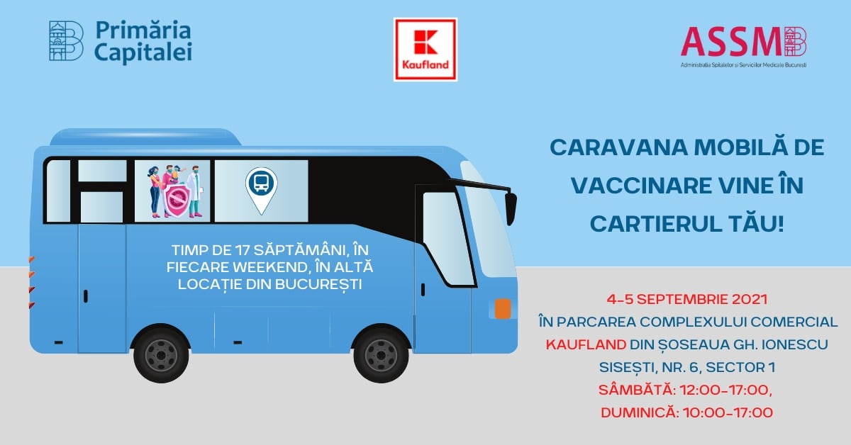 Romania Autobuz Vaccinare Bucuresti promo