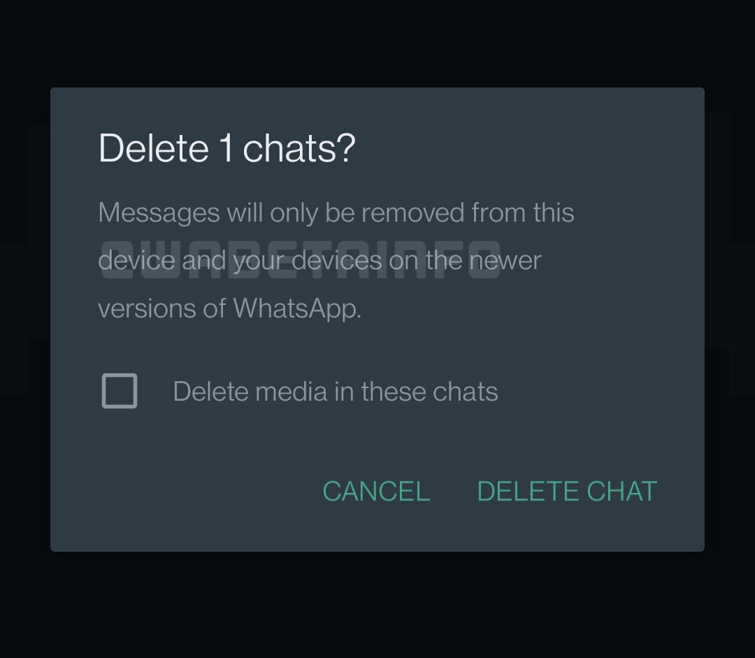 WhatsApp sync deletions