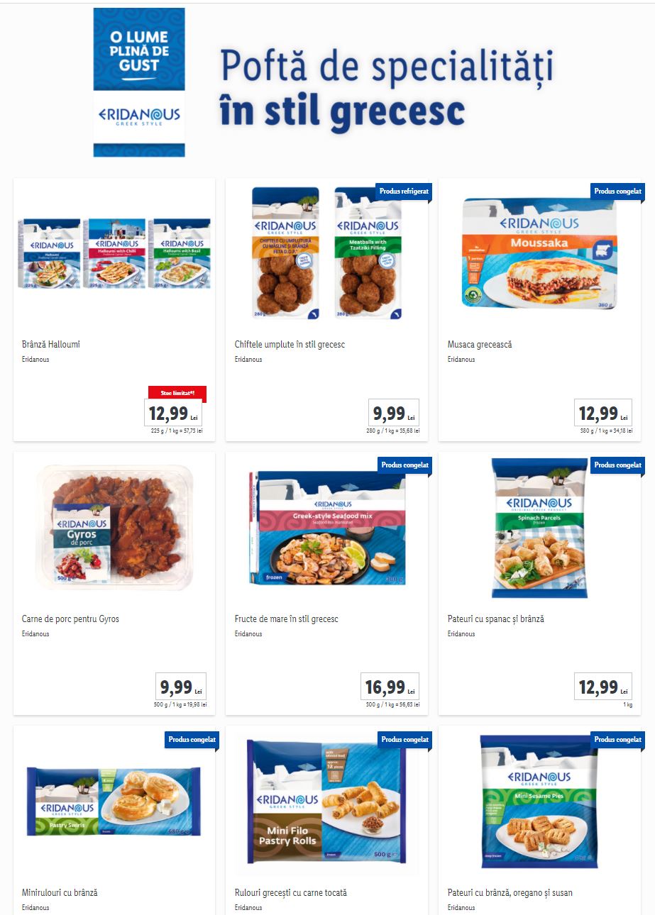 LIDL Rumanía ofertas mediterráneas