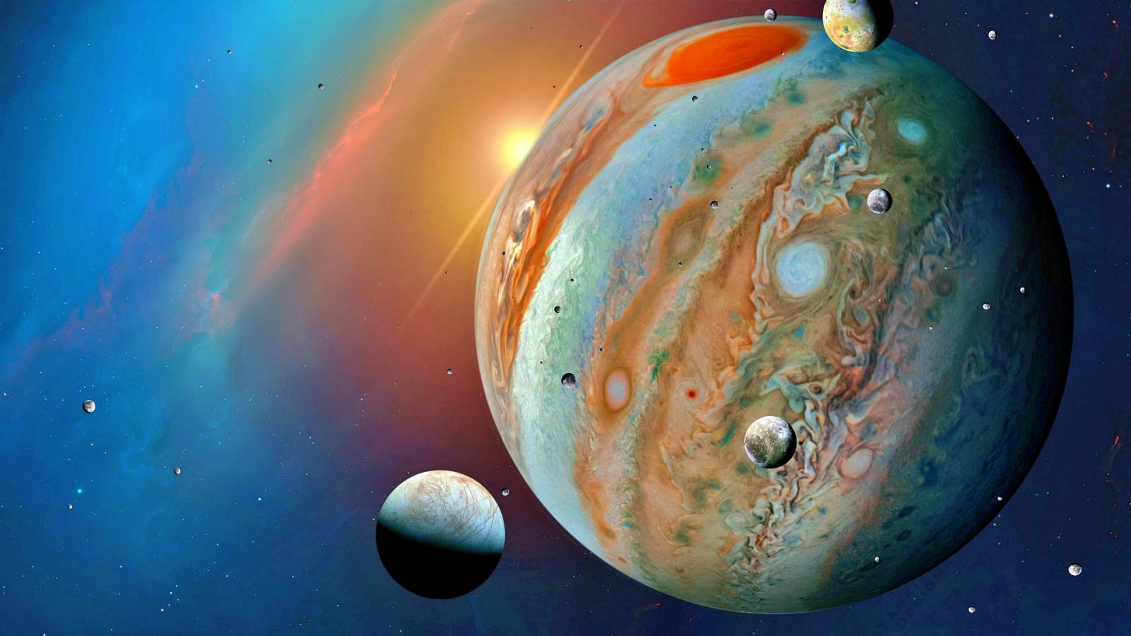 Expansion de la planète Jupiter