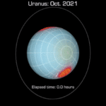 Wizualizacja zorzy polarnej na Uranie