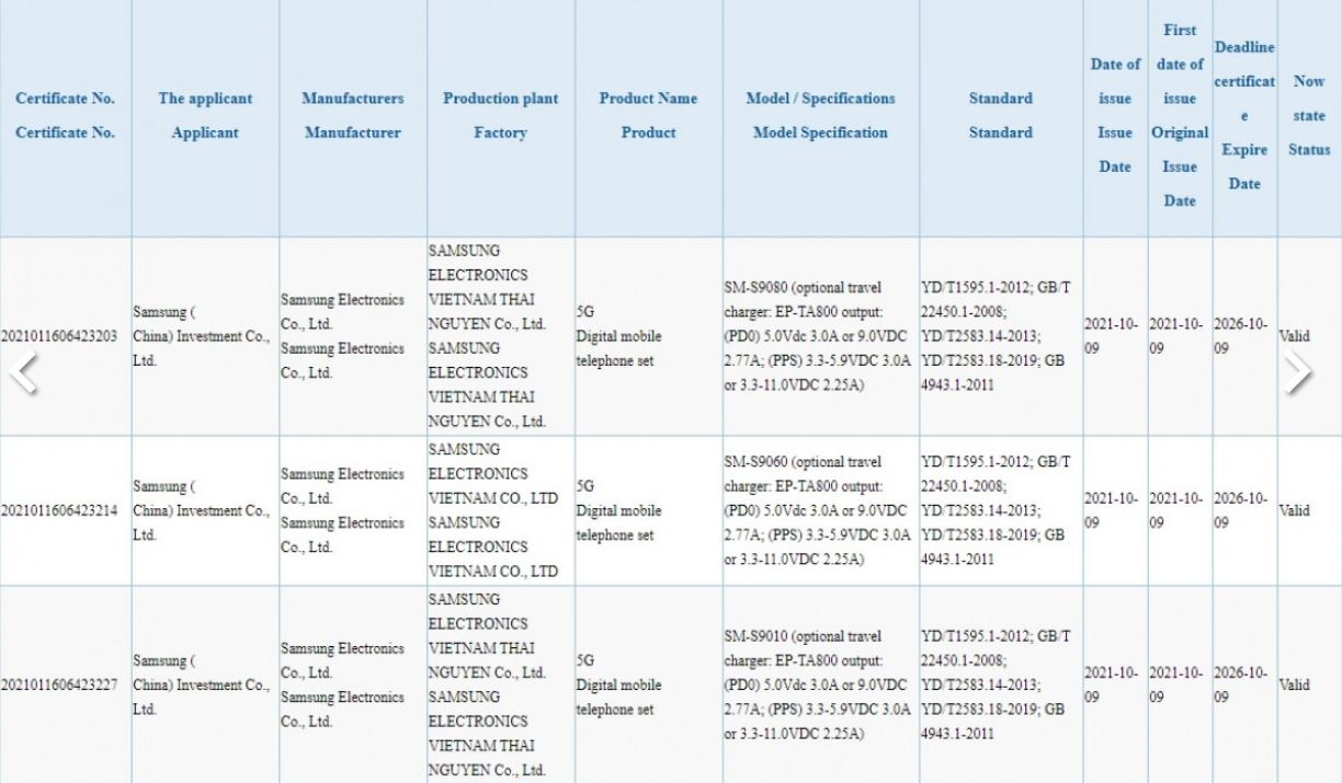 Limitación de carga del Samsung GALAXY S22