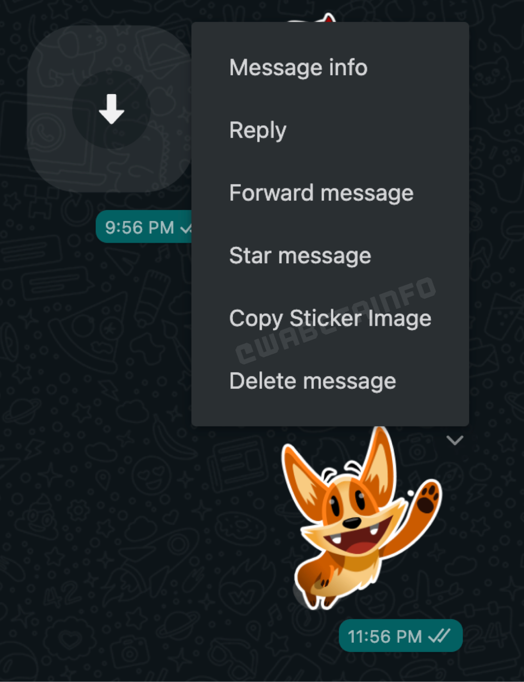 WhatsApp suprapus sticker