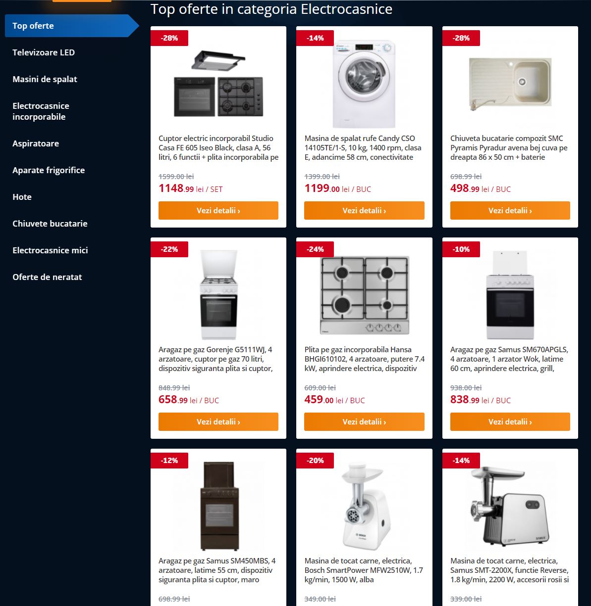 DEDEMAN Electrocasnicele REDUCERI Black Friday oferte