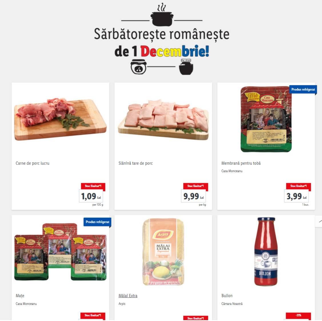 LIDL Romania Changes All Stores 1 December traditional products
