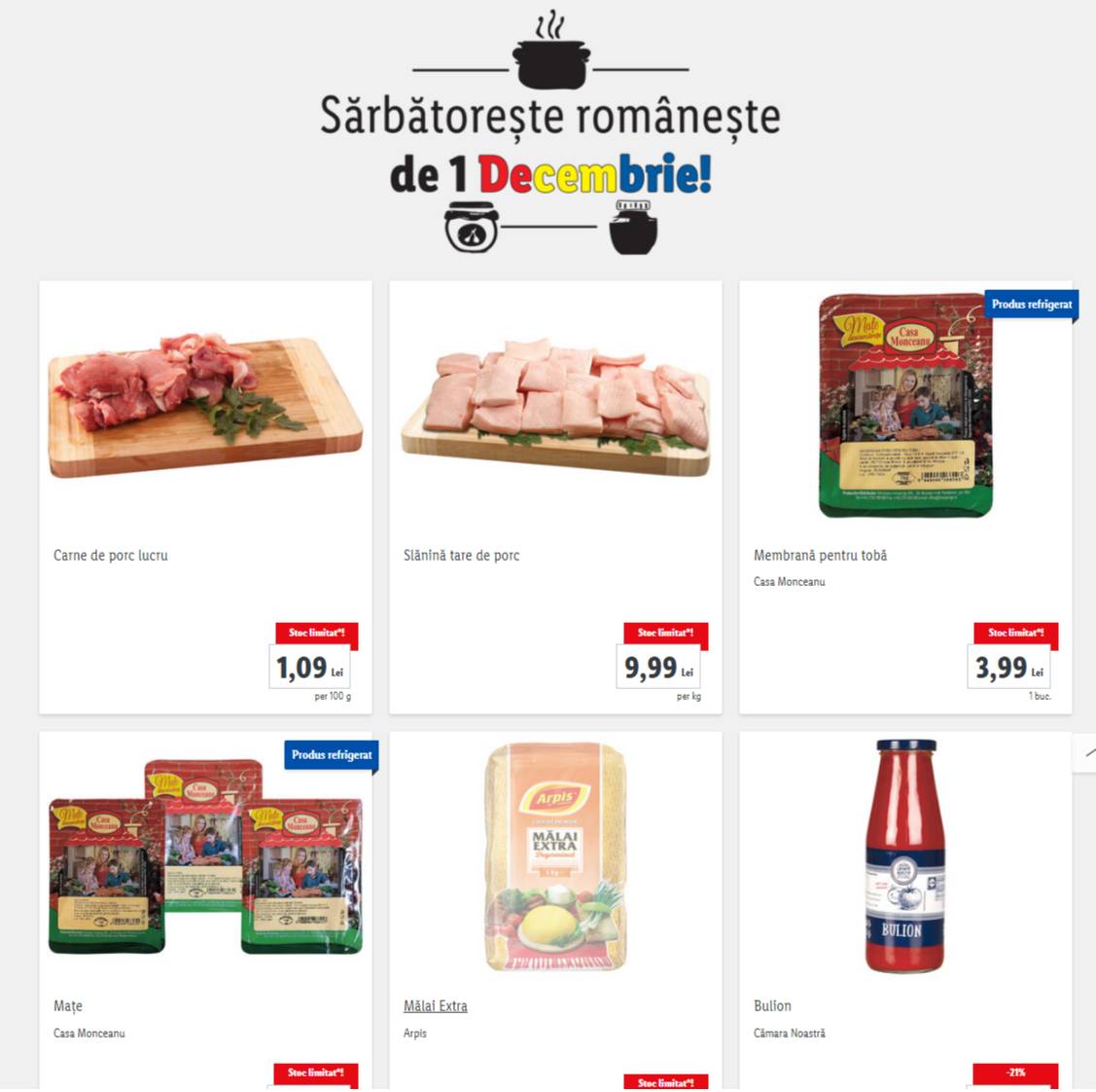 LIDL Romania muuttaa kaikki kaupat 1. joulukuuta perinteisiä tuotteita