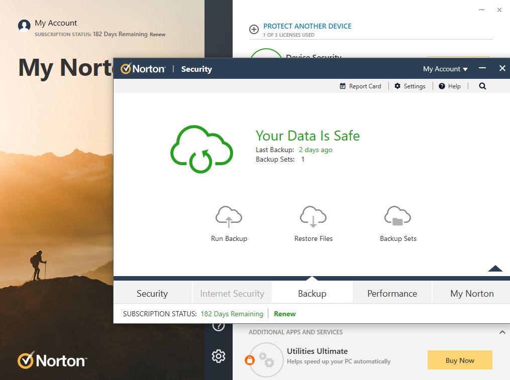 Norton 360 Deluxe cloud backup