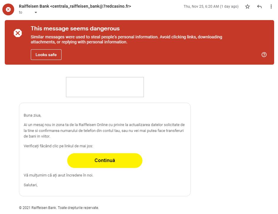 Raiffeisen Bank ATENTIE! Pericolul care Vizati Clientii atac
