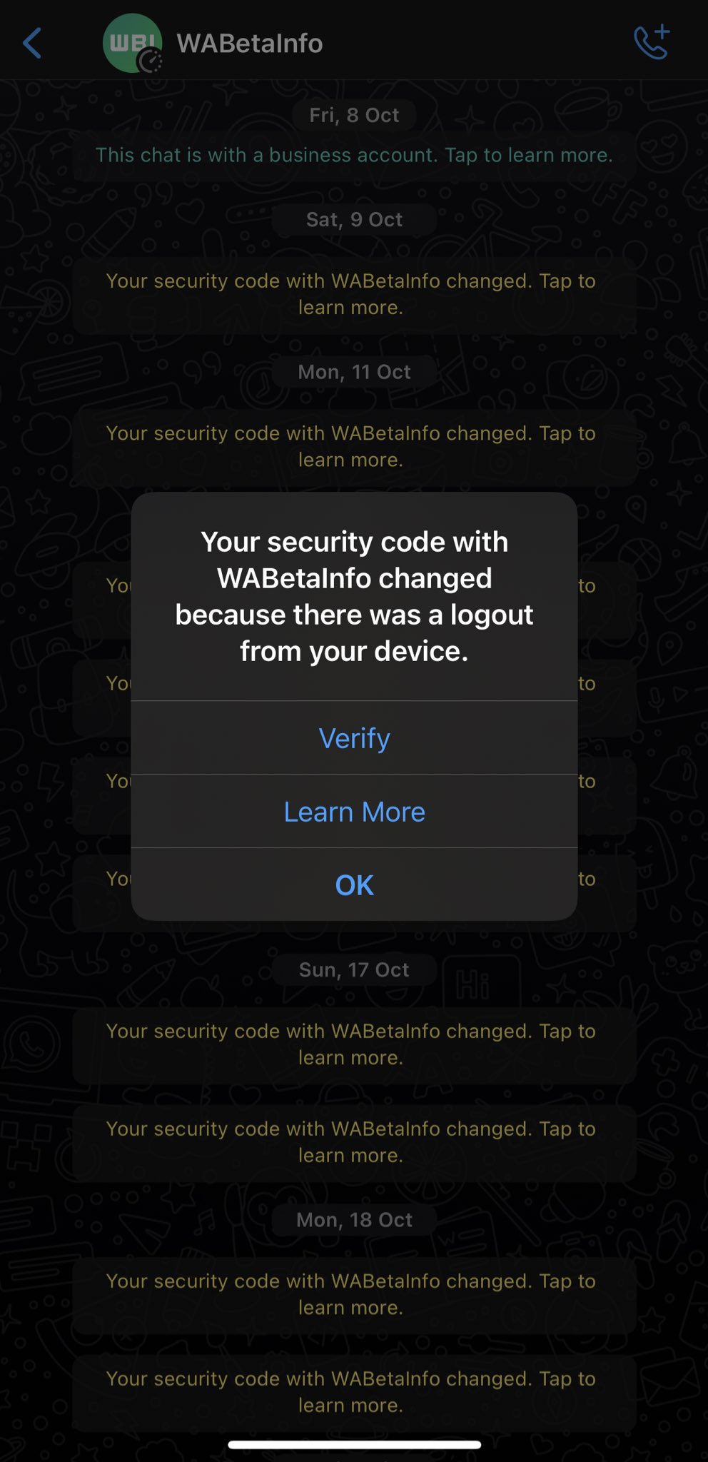 WhatsApp security threshold